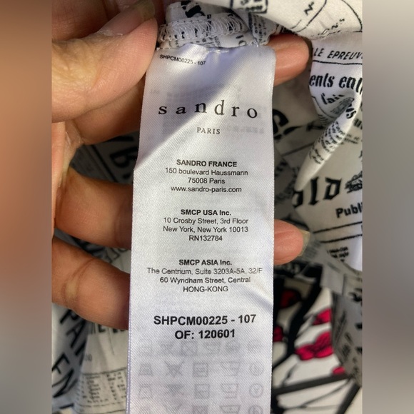 🏇 Sandro Newspaper Print Men's Shirt - Picture 6 of 13